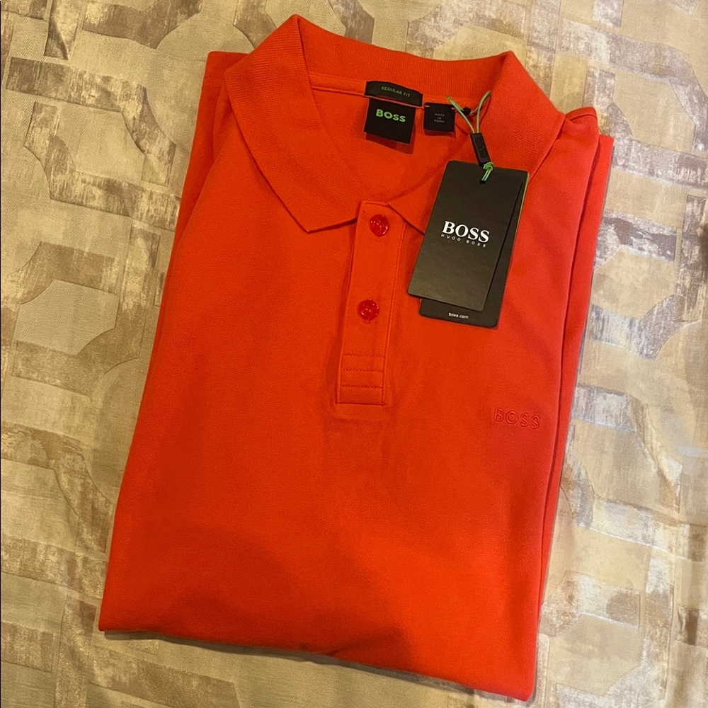 NWTs Boss Vibrant Orange Polo Shirt for Men
